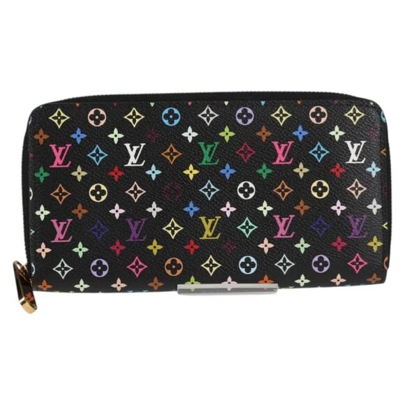 LOUIS VUITTON Monogram Multicolor Zippy Wallet Long Black M60243 LV Auth 132782V - Picture 2 of 16